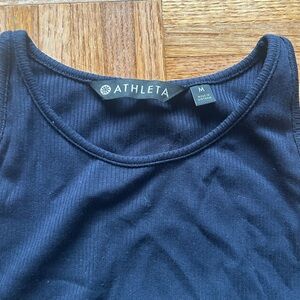 Athleta Dark Blue Ribbed Maxi Dress